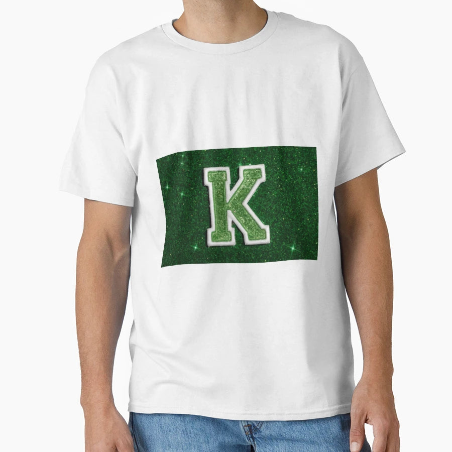Light Green Letter K Patch Scl Hoodie - Fun Novelty Design Unisex - T-Shirt, Sweatshirt, Hoodie