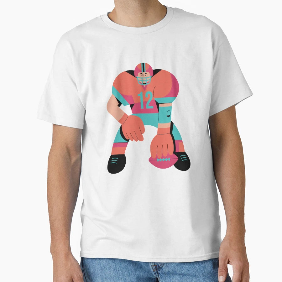 Star American Football Player Center T-Shirt - Streetwear Style Men Women - T-Shirt, Sweatshirt, Hoodie