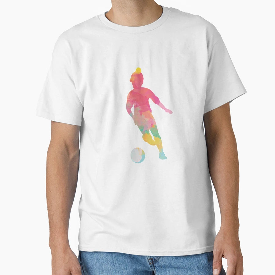 Football Player Watercolor Run T-Shirt - Custom Art Print Unisex - T-Shirt, Sweatshirt, Hoodie