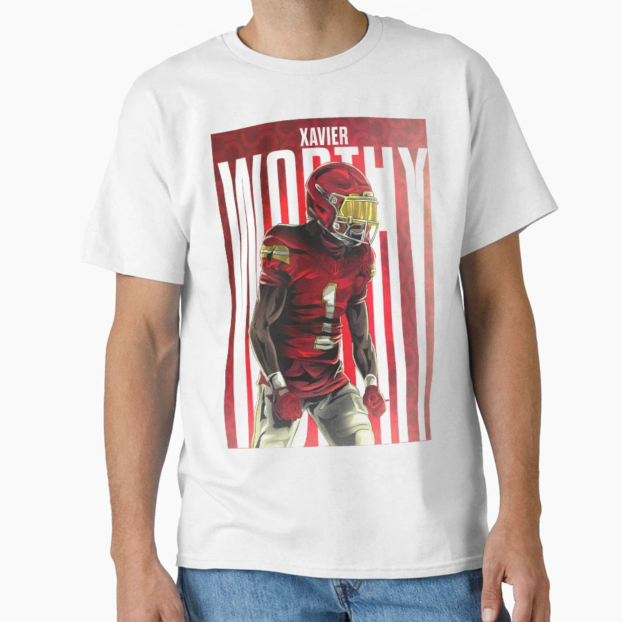 Chiefs Wide Reciever Xavier Worthy T-Shirt - Trendy Graphic Unisex - T-Shirt, Sweatshirt, Hoodie