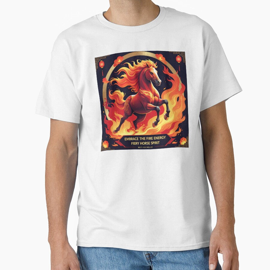 Copy of Fiery Zodiac Horse Embrace the Fire Energy - Adult & Kids T-Shirts, Sweatshirts & Hoodies apparel design preview 1