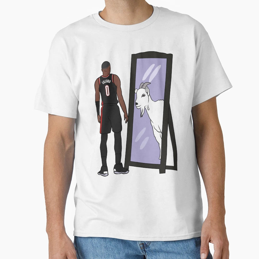 Damian Lillard Mirror Goat T-Shirt - Novelty Apparel Men Women - T-Shirt, Sweatshirt, Hoodie