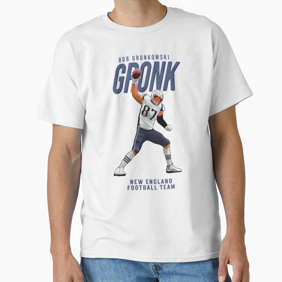Rob Gronkowski 87 New England T-Shirt - Custom Art Print for Adults - T-Shirt, Sweatshirt, Hoodie