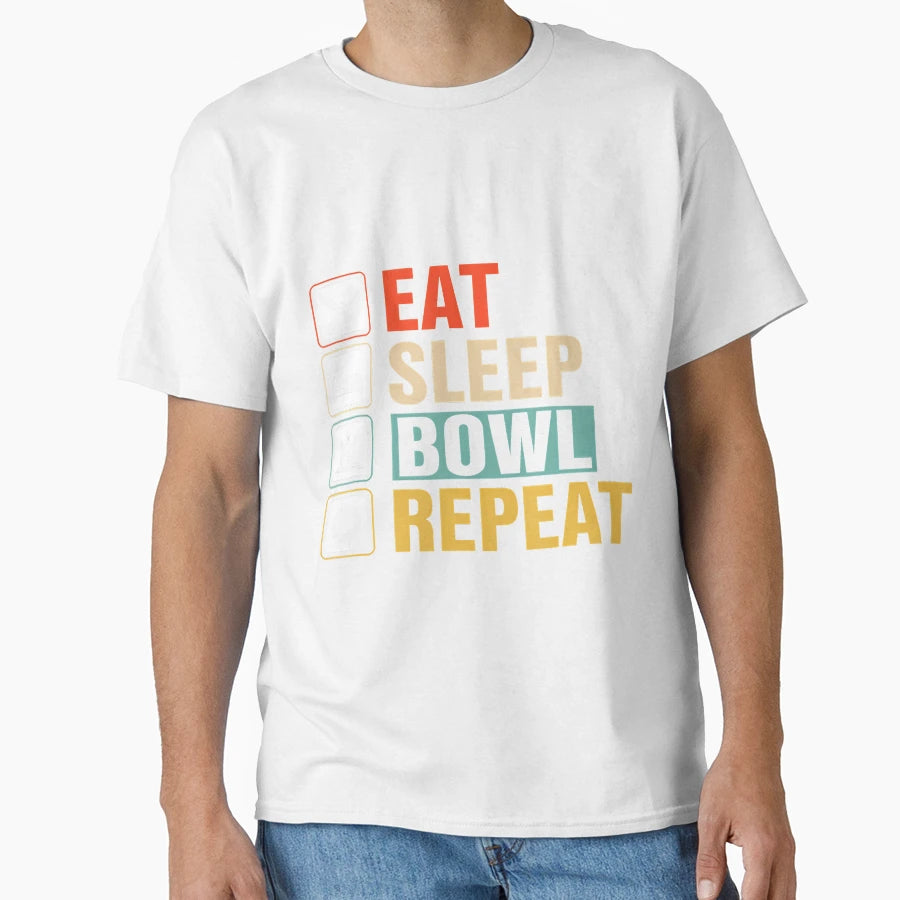 Eat Sleep Bowl Repeat T-Shirt - Casual Everyday Wear for Adults - T-Shirt, Sweatshirt, Hoodie