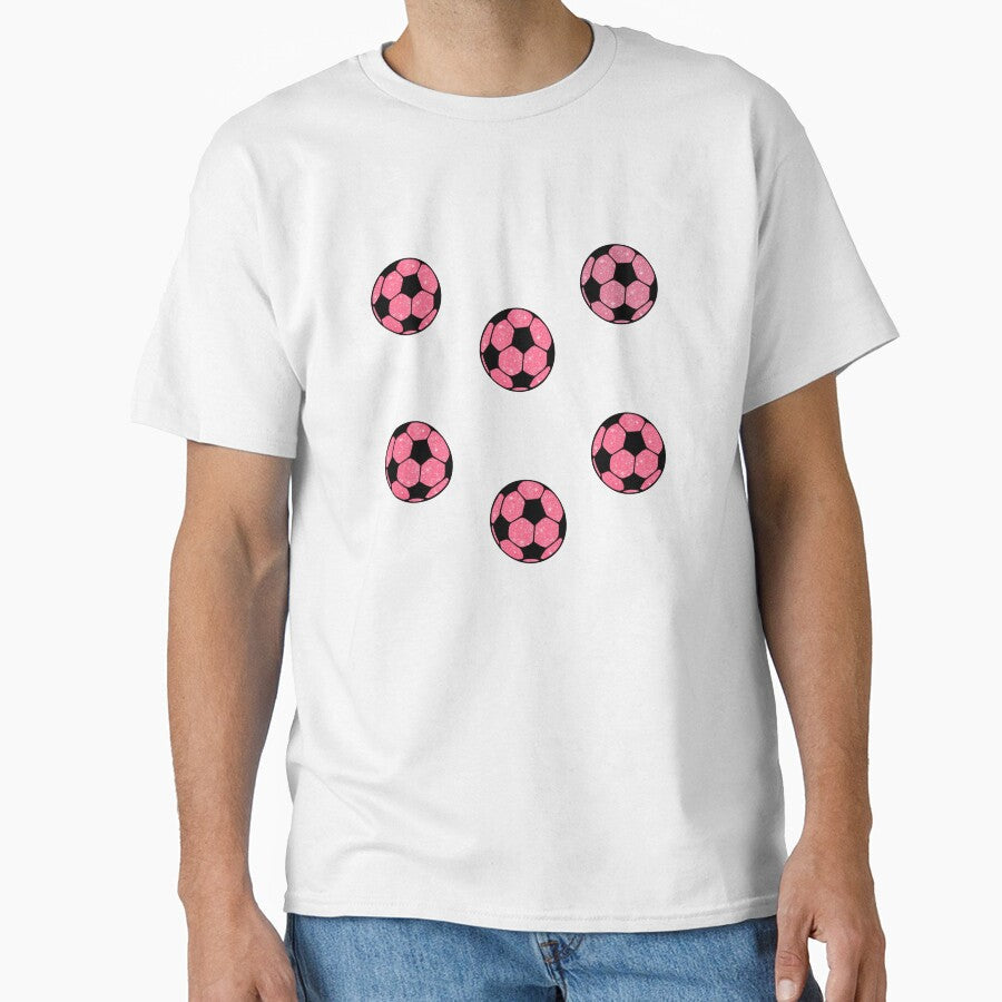 Pink Preppy Glitter Soccer Ball Set Pack by - Adult & Kids T-Shirts, Sweatshirts & Hoodies apparel design preview 1