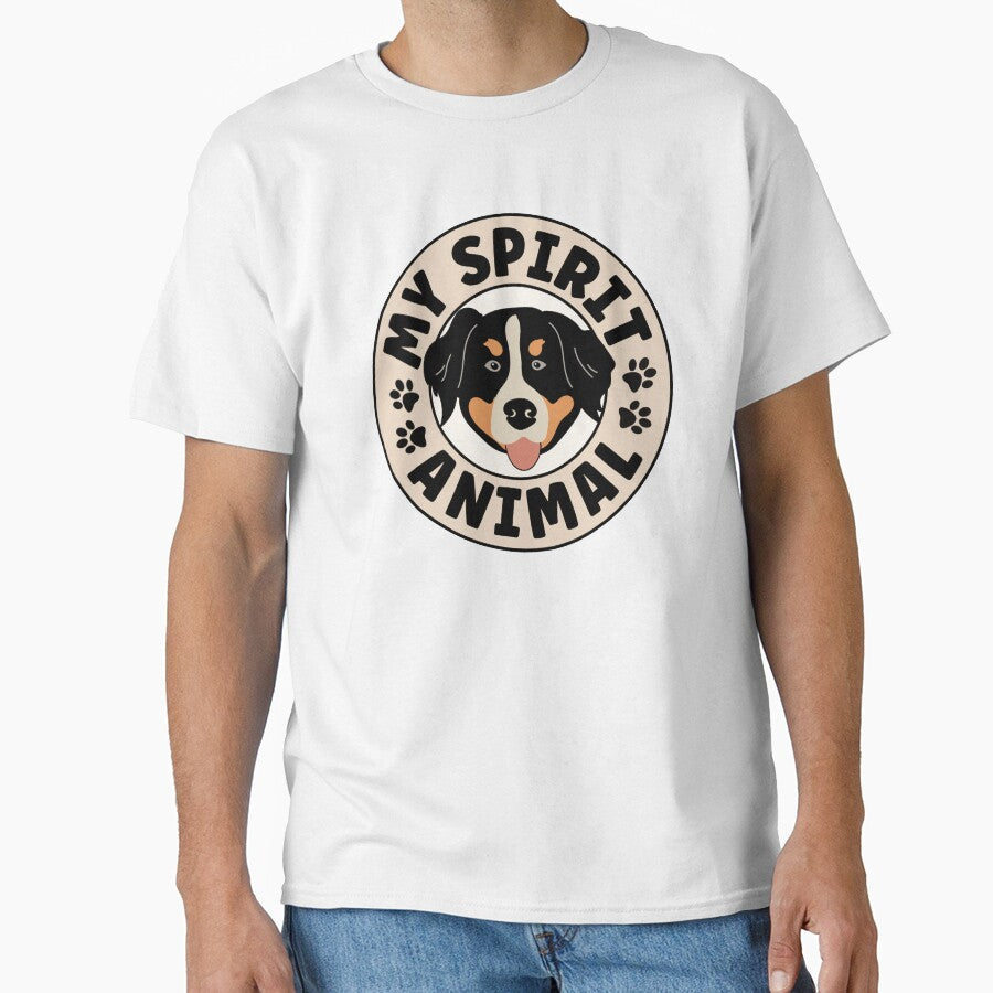 Bernese Mountain Dog Is My Spirit Animal by - Adult & Kids T-Shirts, Sweatshirts & Hoodies apparel design preview 1