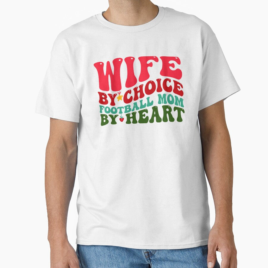 Wife Football Mom Christmas Xmas Funny Groovy by - Adult & Kids T-Shirts, Sweatshirts & Hoodies apparel design preview 1