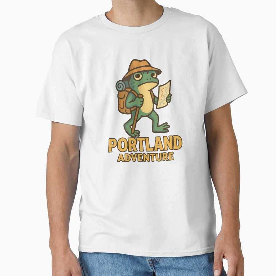 Portland Frog Adventure The Traveler's Journey by - Adult & Kids T-Shirts, Sweatshirts & Hoodies apparel design preview 1