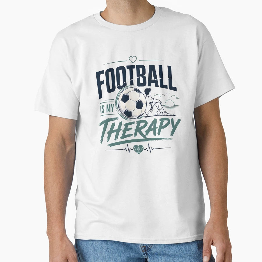 Football Therapy Sports Therapy T-Shirt - Aesthetic Graphic Unisex - T-Shirt, Sweatshirt, Hoodie