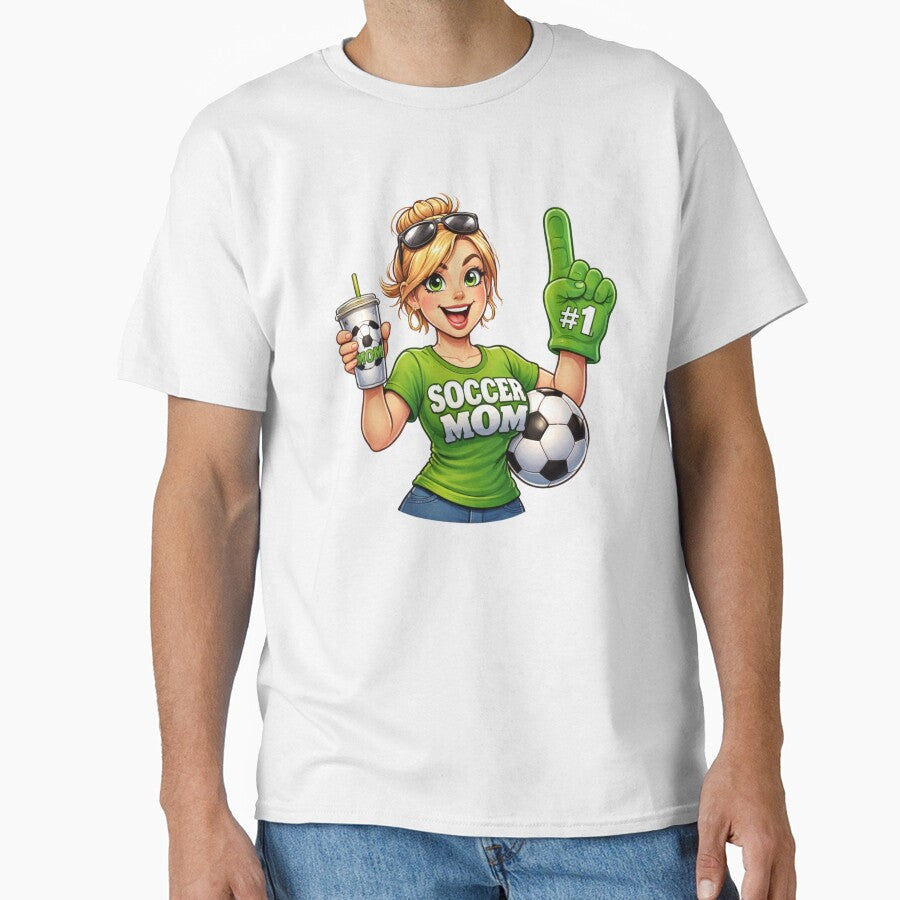 Soccer Mom Sports by Myra365Art - Adult & Kids T-Shirts, Sweatshirts & Hoodies apparel design preview 1
