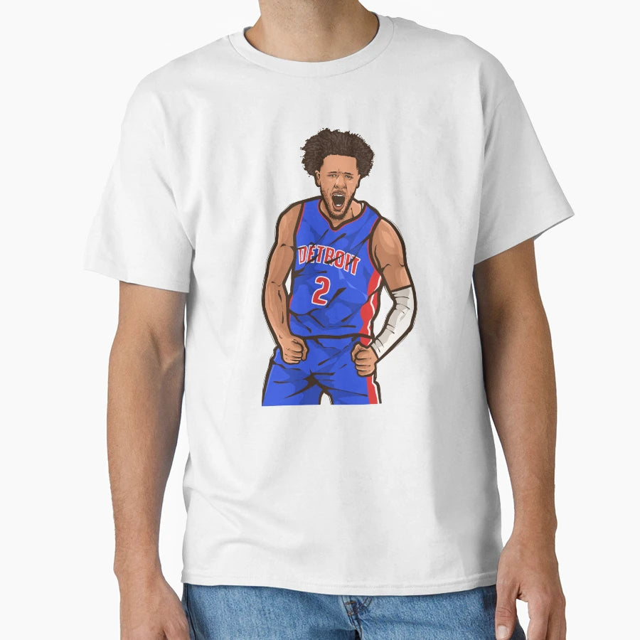 Cade Cunningham Celebration Cartoon T-Shirt - Custom Art Print for Adults - T-Shirt, Sweatshirt, Hoodie