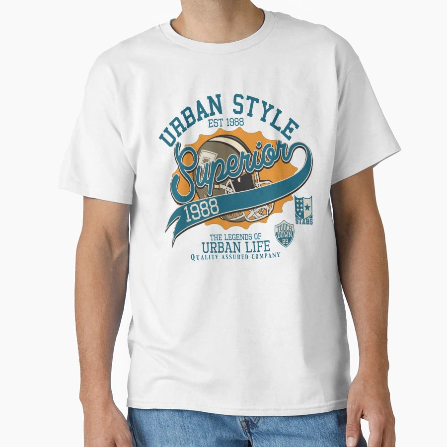 Football Helmet Urban Est 1988 T-Shirt - Streetwear Style Men Women - T-Shirt, Sweatshirt, Hoodie