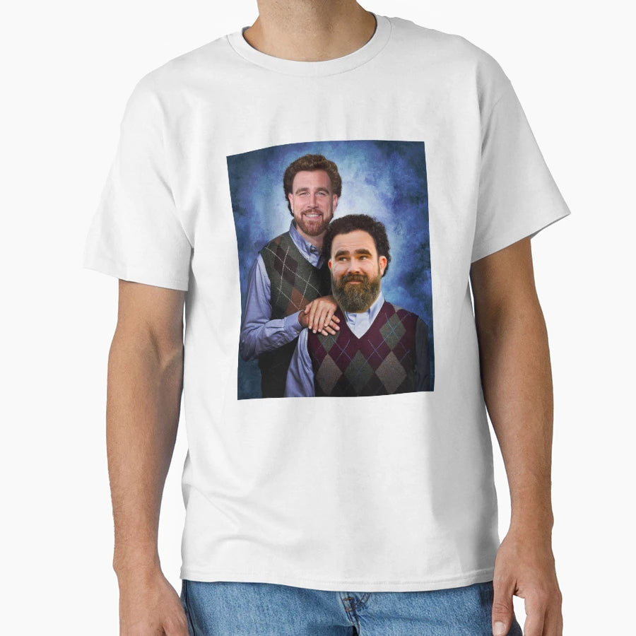 Kelce Brothers Portrait T-Shirt - Graphic Print Men Women - T-Shirt, Sweatshirt, Hoodie