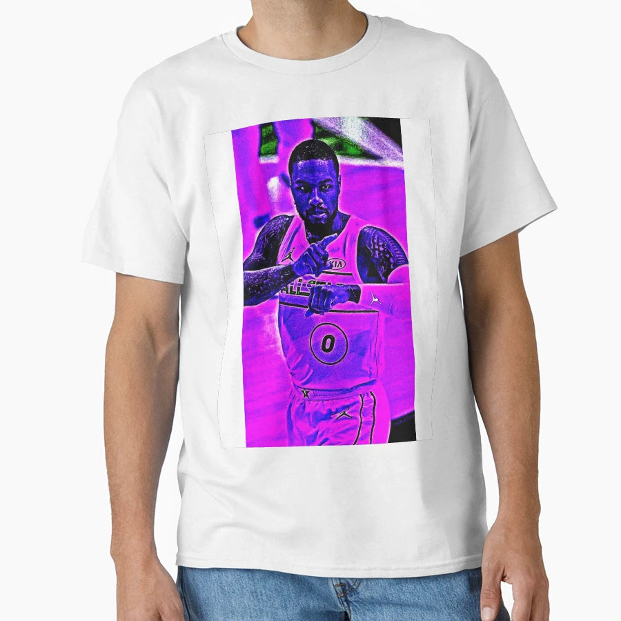 0 Damian Lillard T-Shirt - Graphic Print for Adults - T-Shirt, Sweatshirt, Hoodie