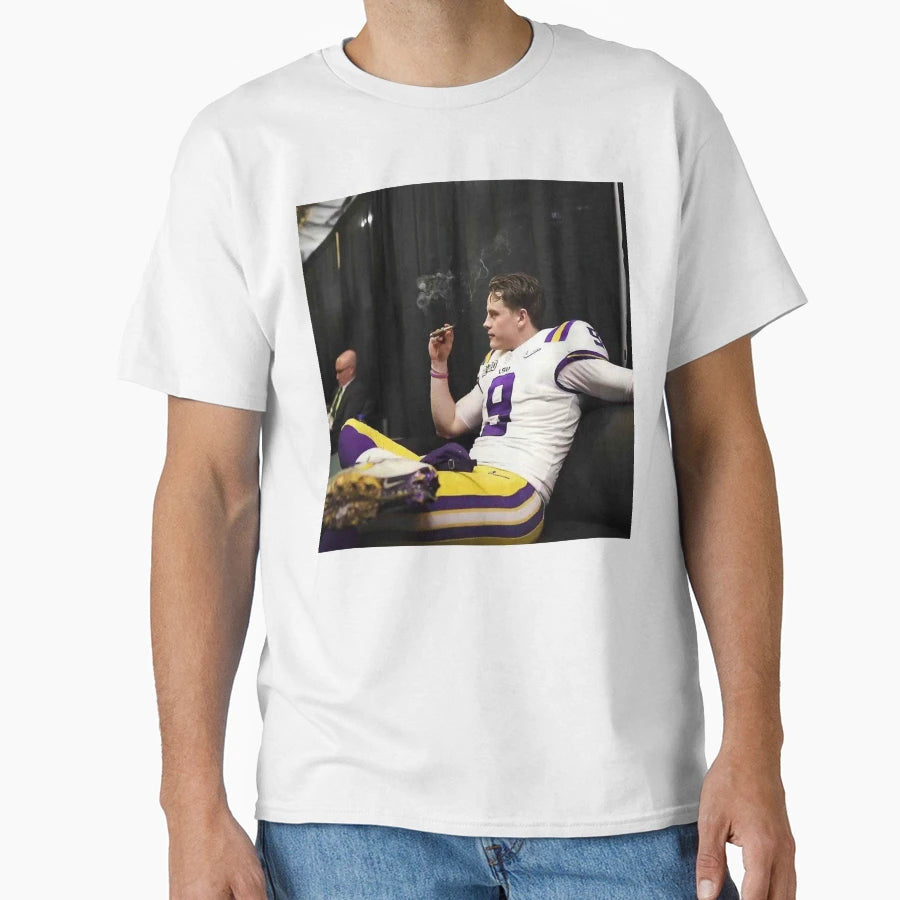 JB Smokingjoe Burrow Smoking T-Shirt - Unique Graphic Unisex - T-Shirt, Sweatshirt, Hoodie