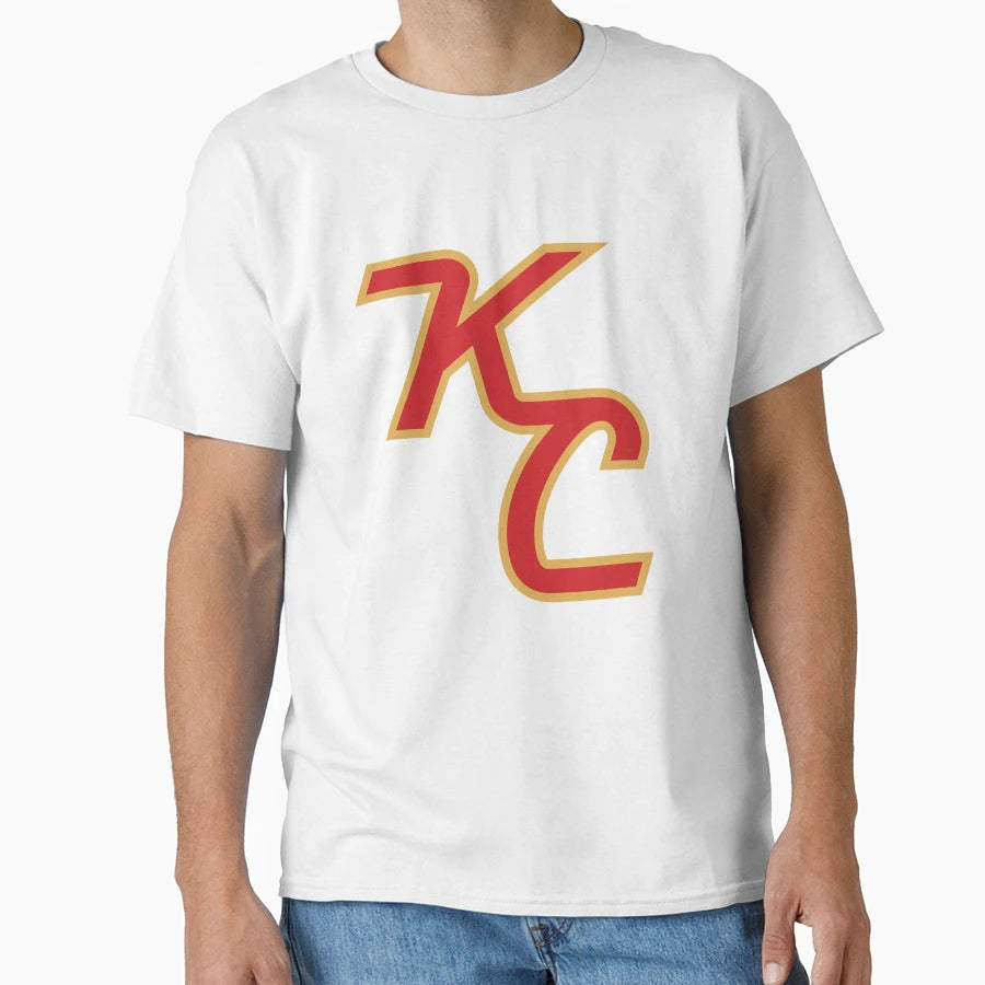 Kc Monograph Chiefs Colors T-Shirt - Novelty Apparel Unisex - T-Shirt, Sweatshirt, Hoodie