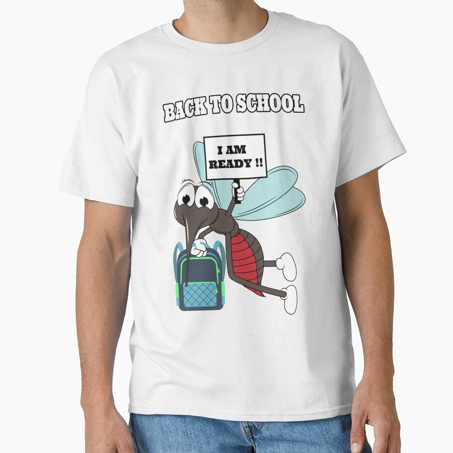 Mosquito ready to go back school by Astralia - Adult & Kids T-Shirts, Sweatshirts & Hoodies apparel design preview 1