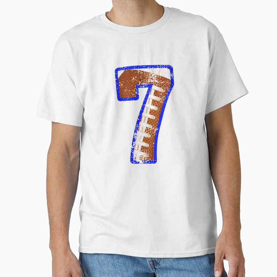 American Football Player Number Seven T-Shirt - Trendy Graphic for Adults - T-Shirt, Sweatshirt, Hoodie