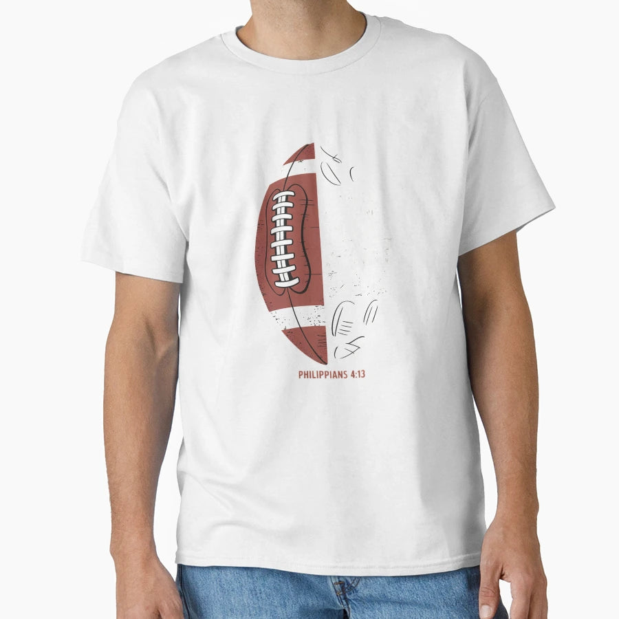 Christian Football Philippians Religious T-Shirt - Unique Graphic Unisex - T-Shirt, Sweatshirt, Hoodie