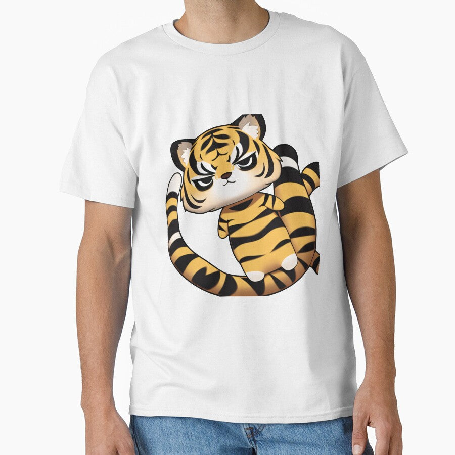 Serious Chibi Tiger by BAYFAIRE - Adult & Kids T-Shirts, Sweatshirts & Hoodies apparel design preview 1