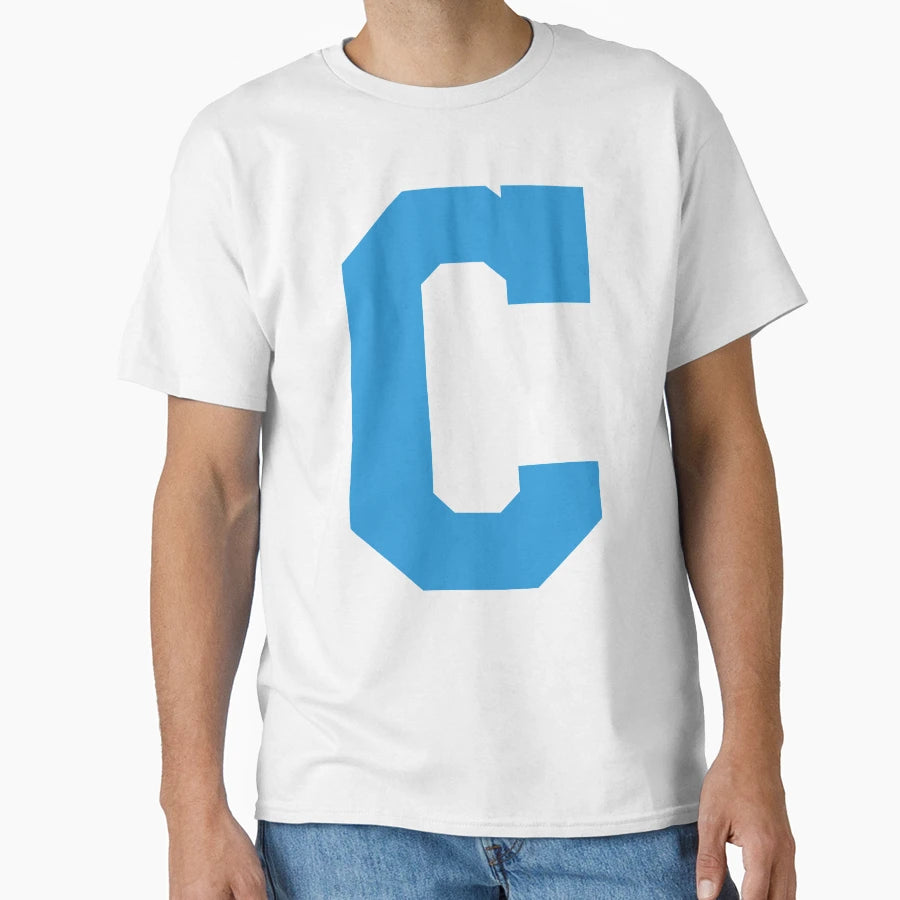 Alphabet Blue C Sports Letter C T-Shirt - Trendy Graphic Men Women - T-Shirt, Sweatshirt, Hoodie
