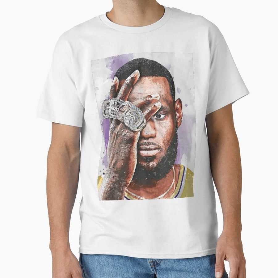 Illustration Lebron James Art T-Shirt - Aesthetic Graphic Unisex - T-Shirt, Sweatshirt, Hoodie
