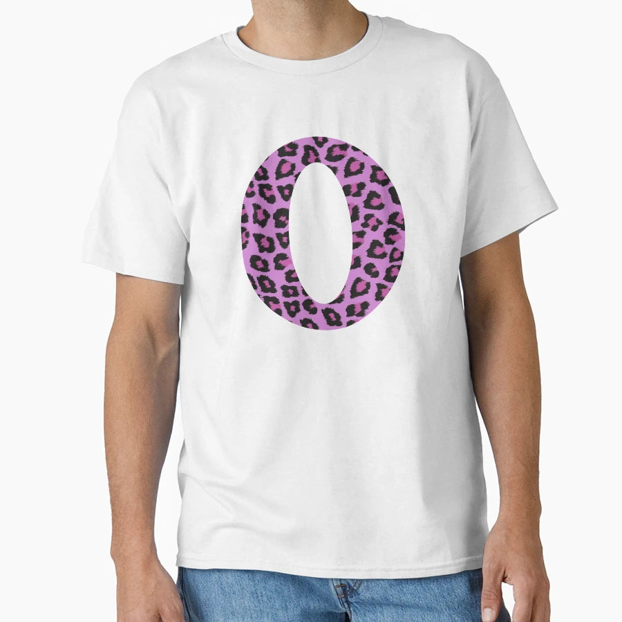 Purple Letter O Leopard Cheetah T-Shirt - Casual Everyday Wear for Adults - T-Shirt, Sweatshirt, Hoodie