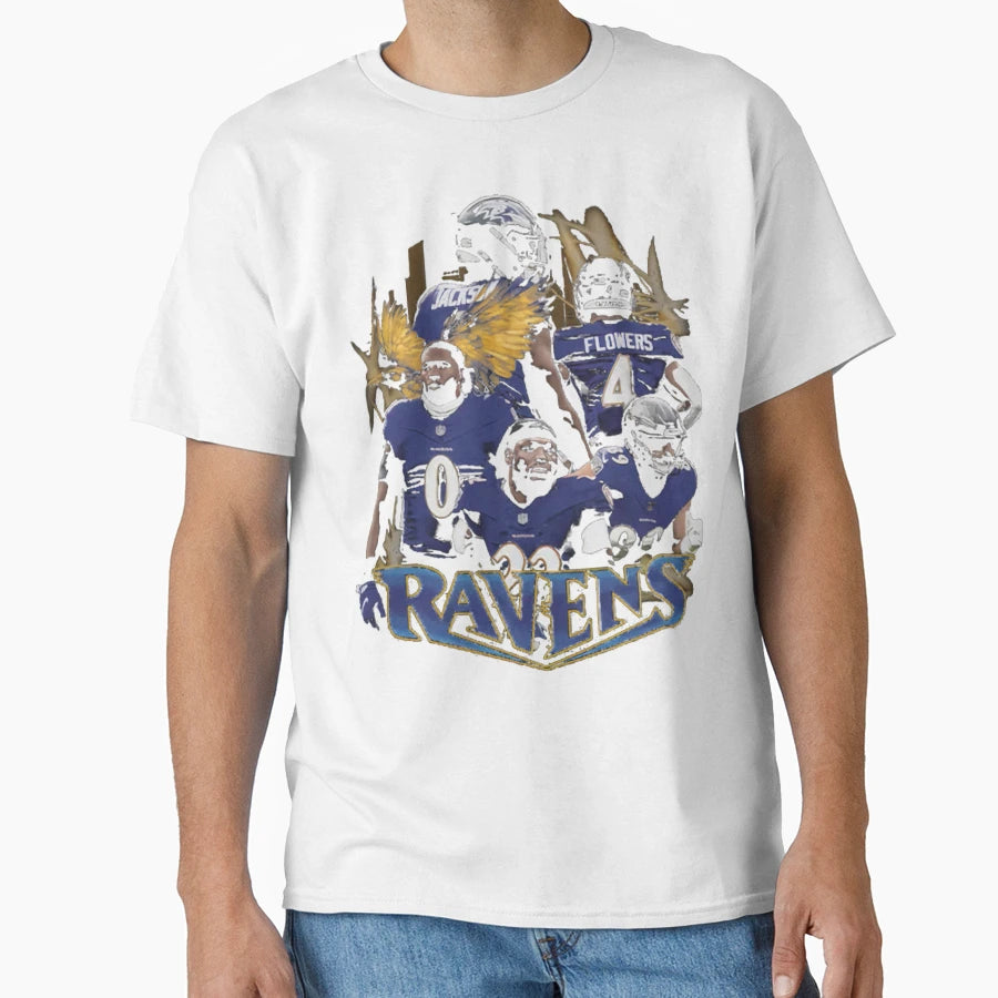 Art Baltimore Ravens T-Shirt - Custom Art Print for Adults - T-Shirt, Sweatshirt, Hoodie