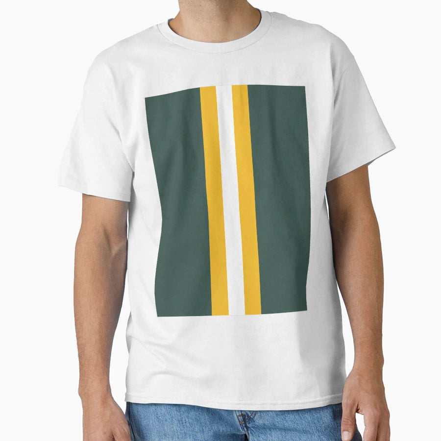 American Football Stripes Green Bay T-Shirt - Custom Art Print for Adults - T-Shirt, Sweatshirt, Hoodie