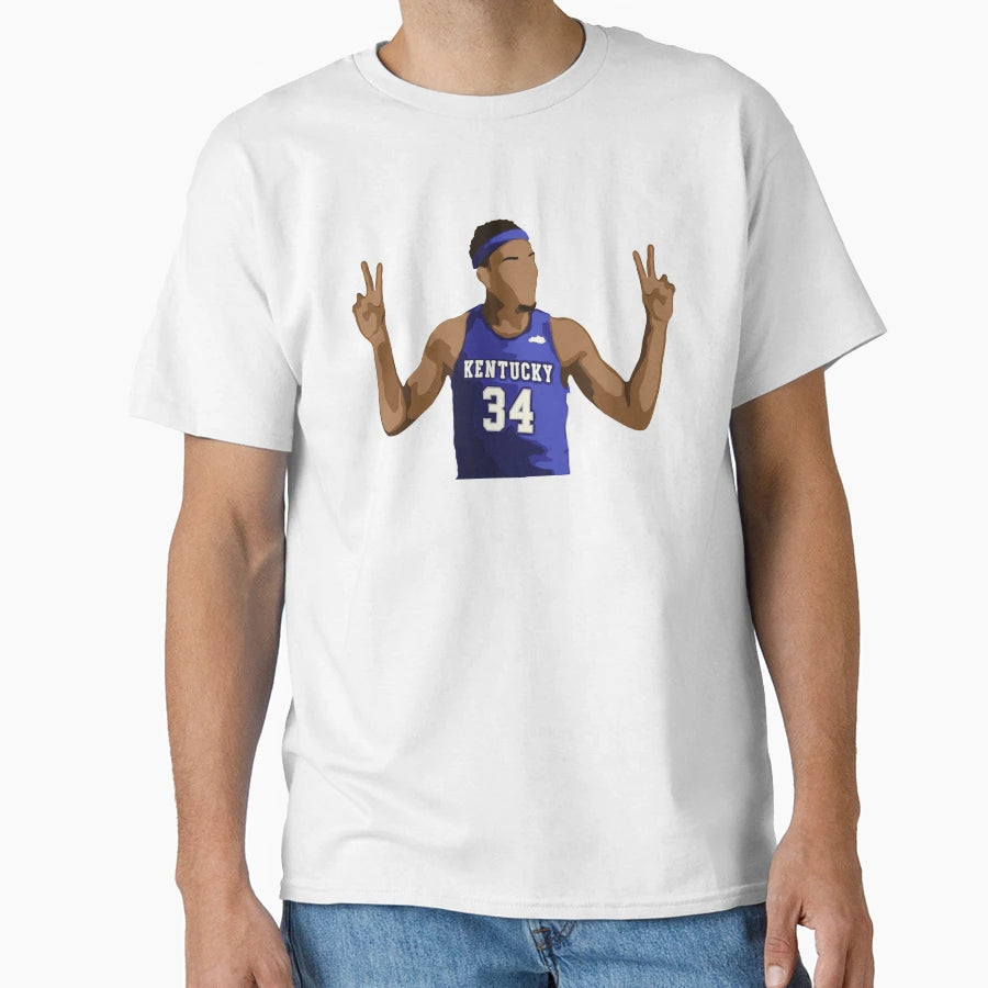 Oscar Tshiebwe 34 University T-Shirt - Fun Novelty Design Men Women - T-Shirt, Sweatshirt, Hoodie
