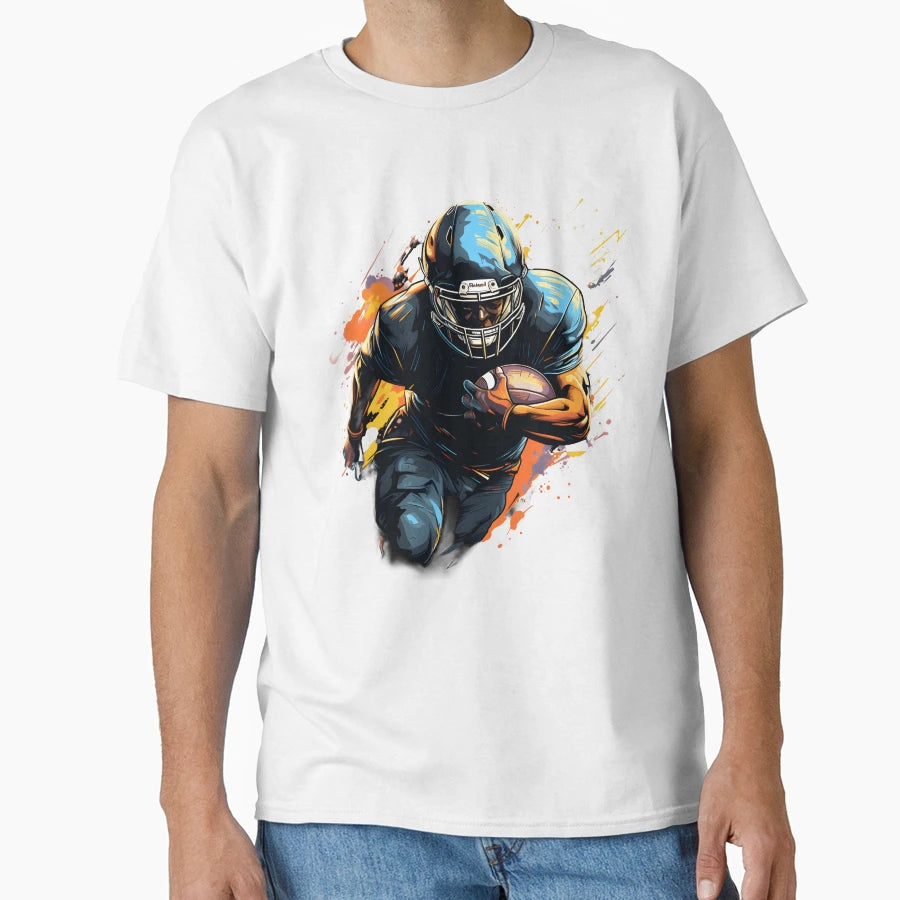 American Football Color Painting No 8 T-Shirt - Unique Graphic Unisex - T-Shirt, Sweatshirt, Hoodie