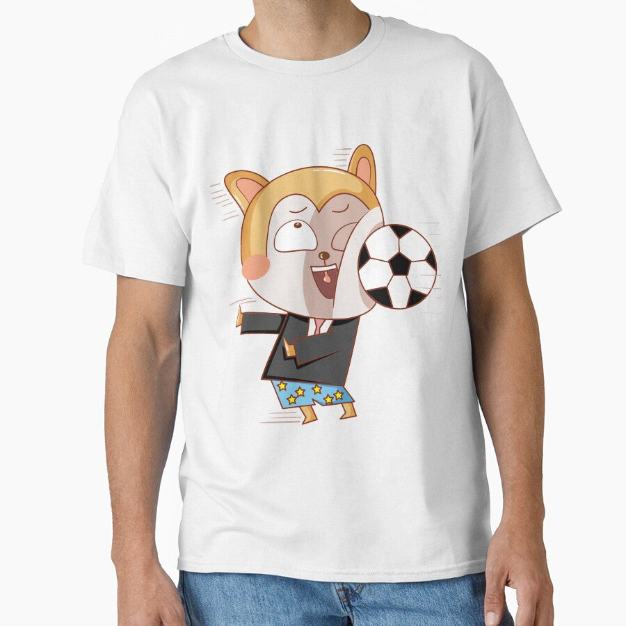 Japanese Shiba dog playing soccer by Phrassom - Adult & Kids T-Shirts, Sweatshirts & Hoodies apparel design preview 1