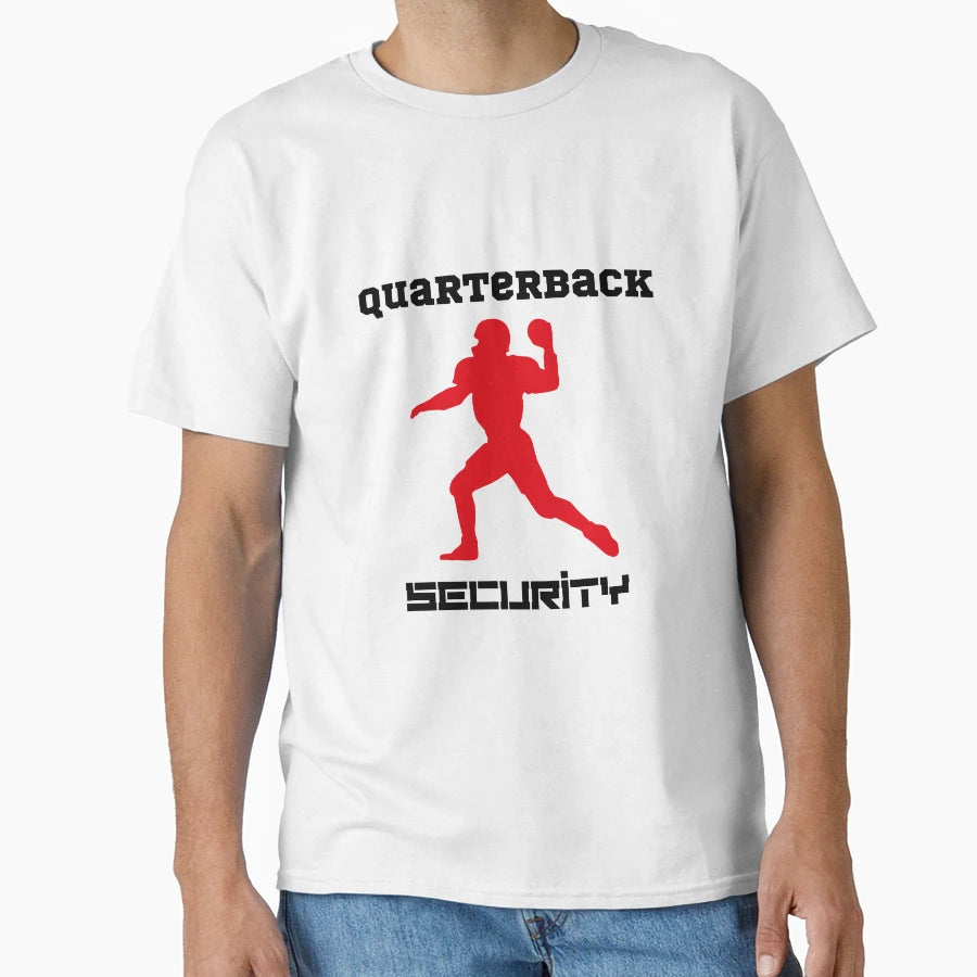 Quarterback Security Red T-Shirt - Trendy Graphic Men Women - T-Shirt, Sweatshirt, Hoodie