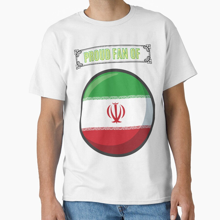 PROUD FAN OF IRAN; DURING WOLRD CUP 2022 IN QATAR by - Adult & Kids T-Shirts, Sweatshirts & Hoodies apparel design preview 1