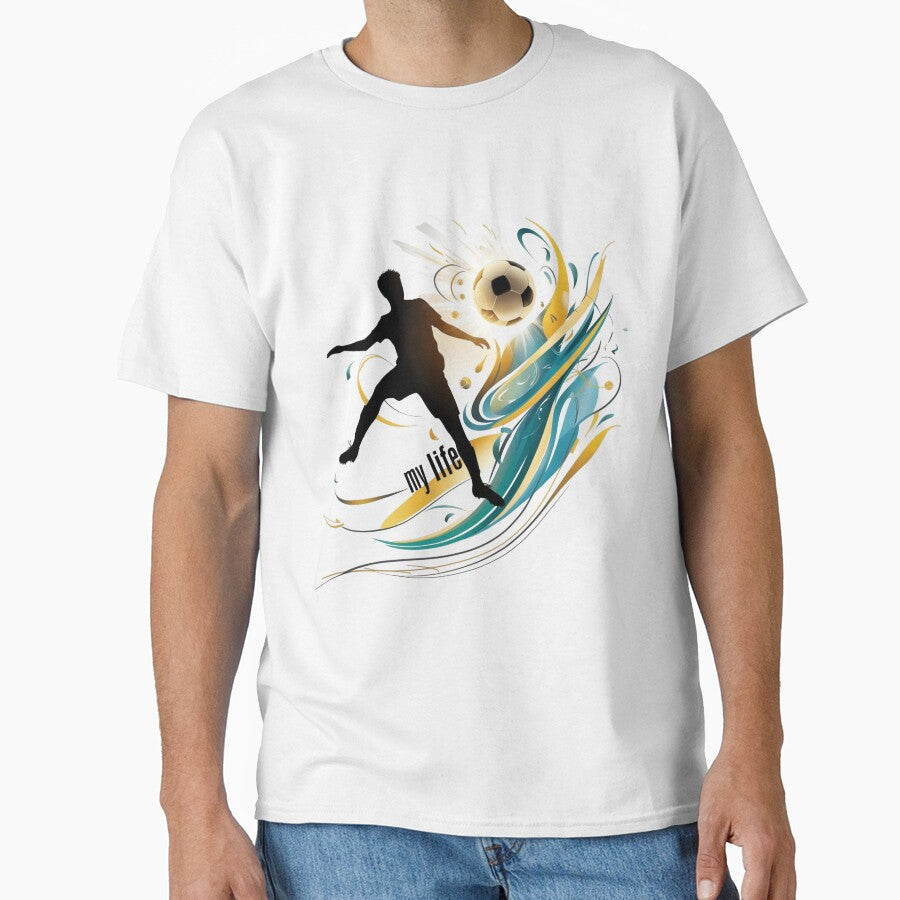 Football Is My Life Abstract Art by PMTaurus - Adult & Kids T-Shirts, Sweatshirts & Hoodies apparel design preview 1