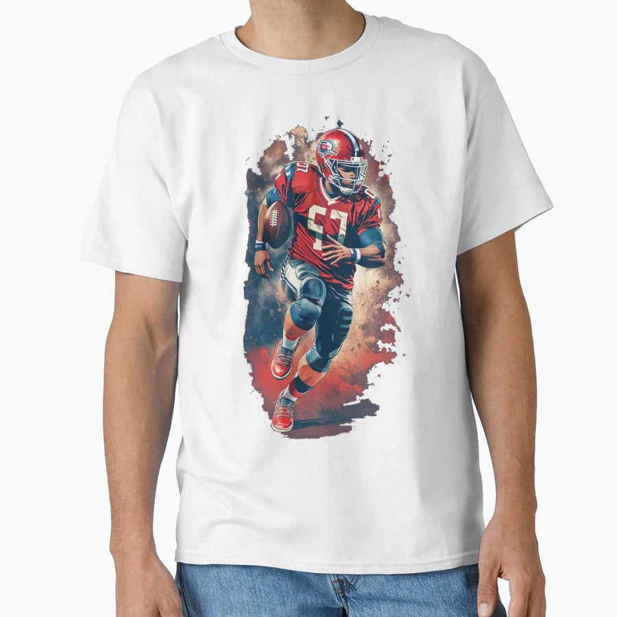 American Football Player T-Shirt - Custom Art Print Unisex - T-Shirt, Sweatshirt, Hoodie