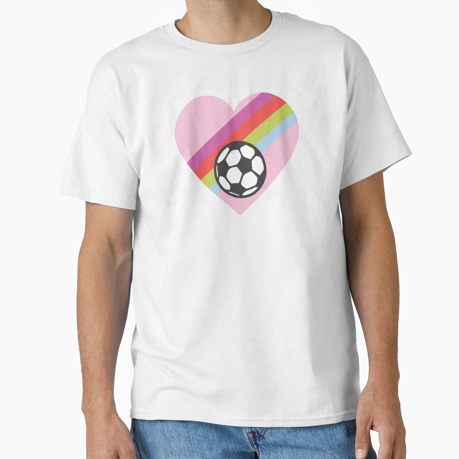 Heart Love Rainbow Soccer T-Shirt - Fun Novelty Design Men Women - T-Shirt, Sweatshirt, Hoodie