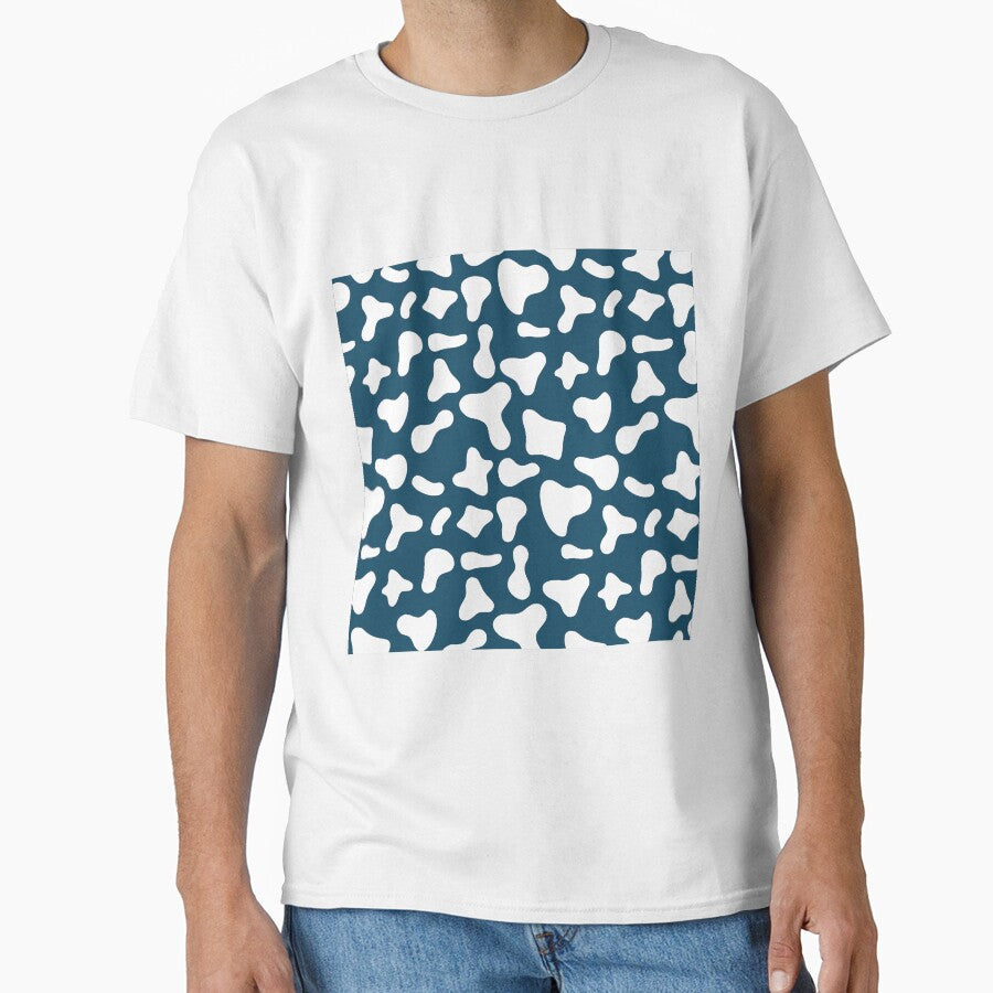 White Cow Pattern On Royal Blue Holstein by - Adult & Kids T-Shirts, Sweatshirts & Hoodies apparel design preview 1