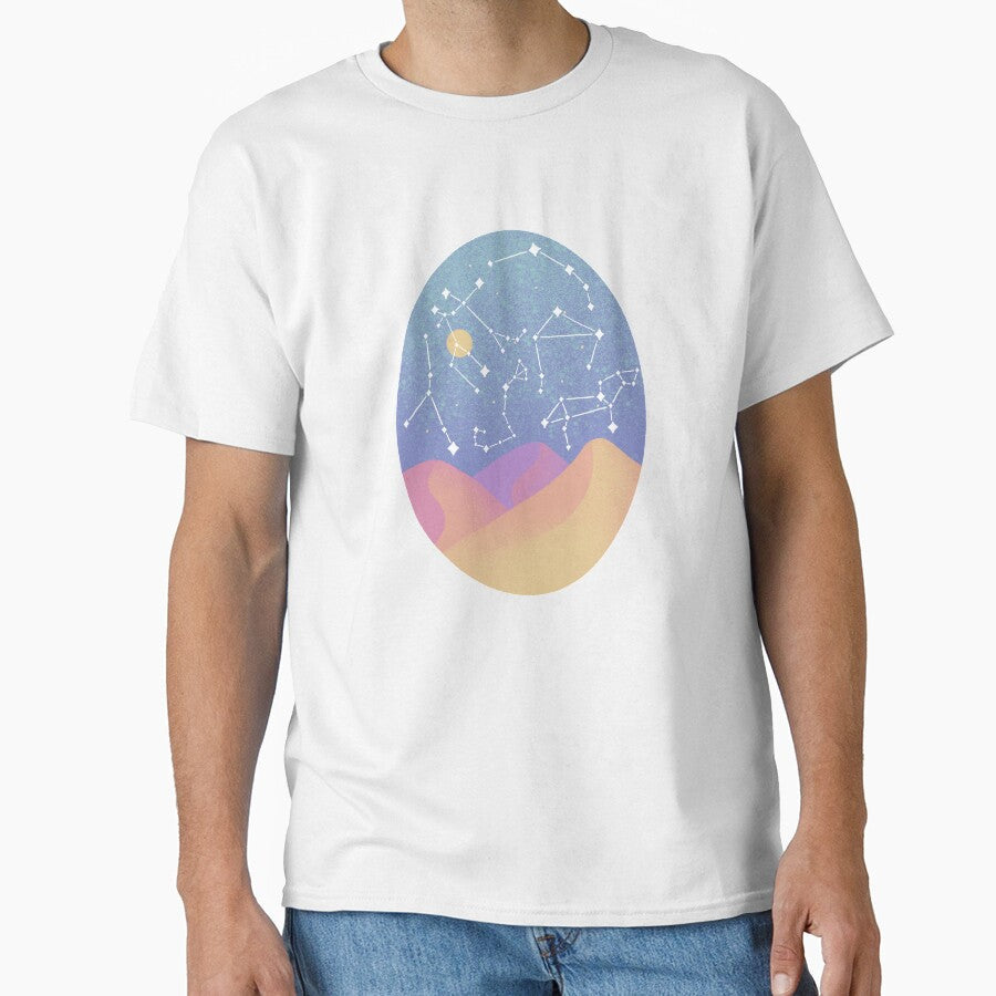 Ombre Cosmic Desert Night with Zodiac Constellations - Adult & Kids T-Shirts, Sweatshirts & Hoodies apparel design preview 1