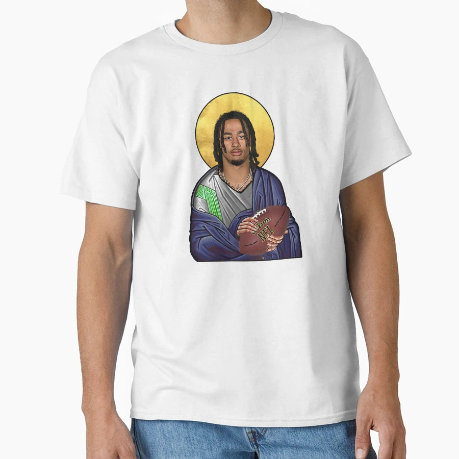 Saint Jaxon Smith Njigba Seattle Seahawks T-Shirt - Custom Art Print Unisex - T-Shirt, Sweatshirt, Hoodie