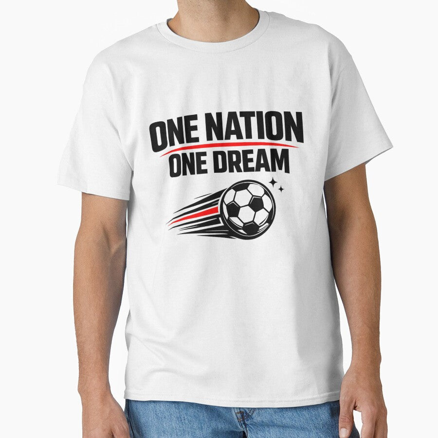 One Nation Dream Football Fan by Black Signal - Adult & Kids T-Shirts, Sweatshirts & Hoodies apparel design preview 1