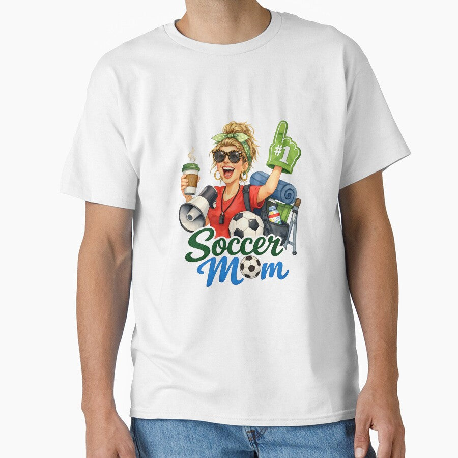 Funny Soccer Mom by silviaol - Adult & Kids T-Shirts, Sweatshirts & Hoodies apparel design preview 1