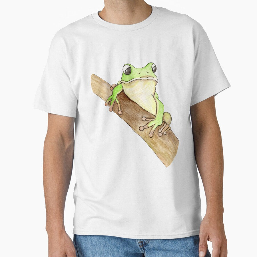 Green Tree Frog by Art Kathleen Stuart - Adult & Kids T-Shirts, Sweatshirts & Hoodies apparel design preview 1