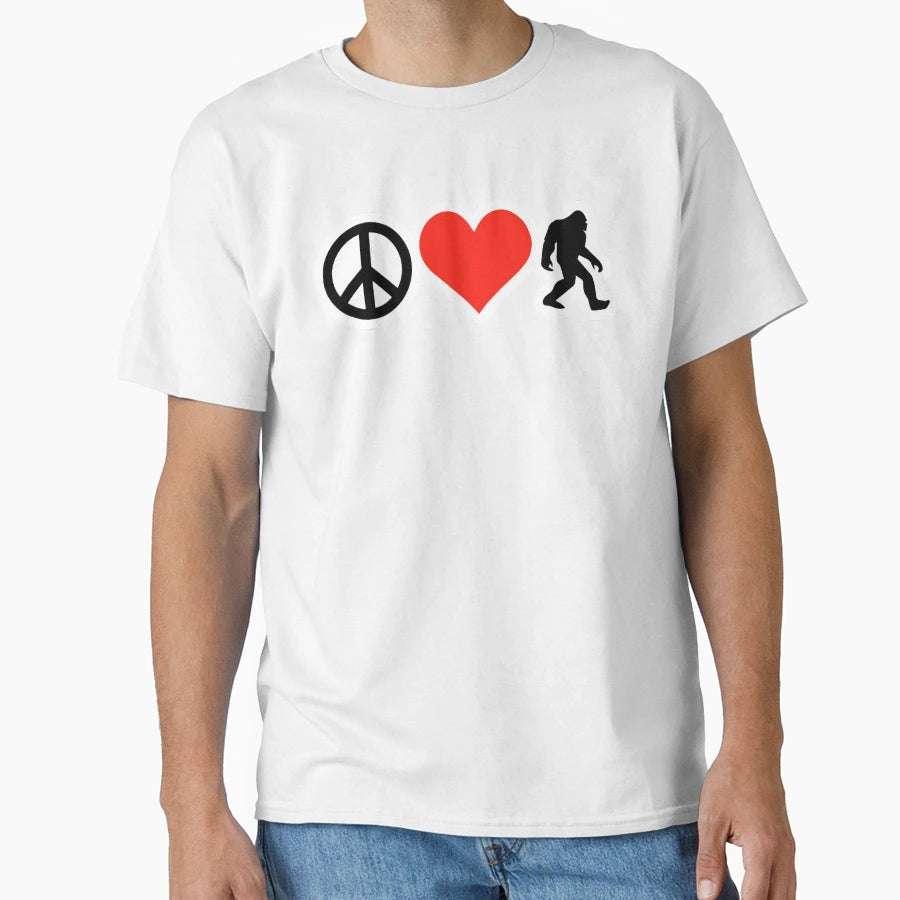 Peace Love And Big Foot T-Shirt - Novelty Apparel Men Women - T-Shirt, Sweatshirt, Hoodie