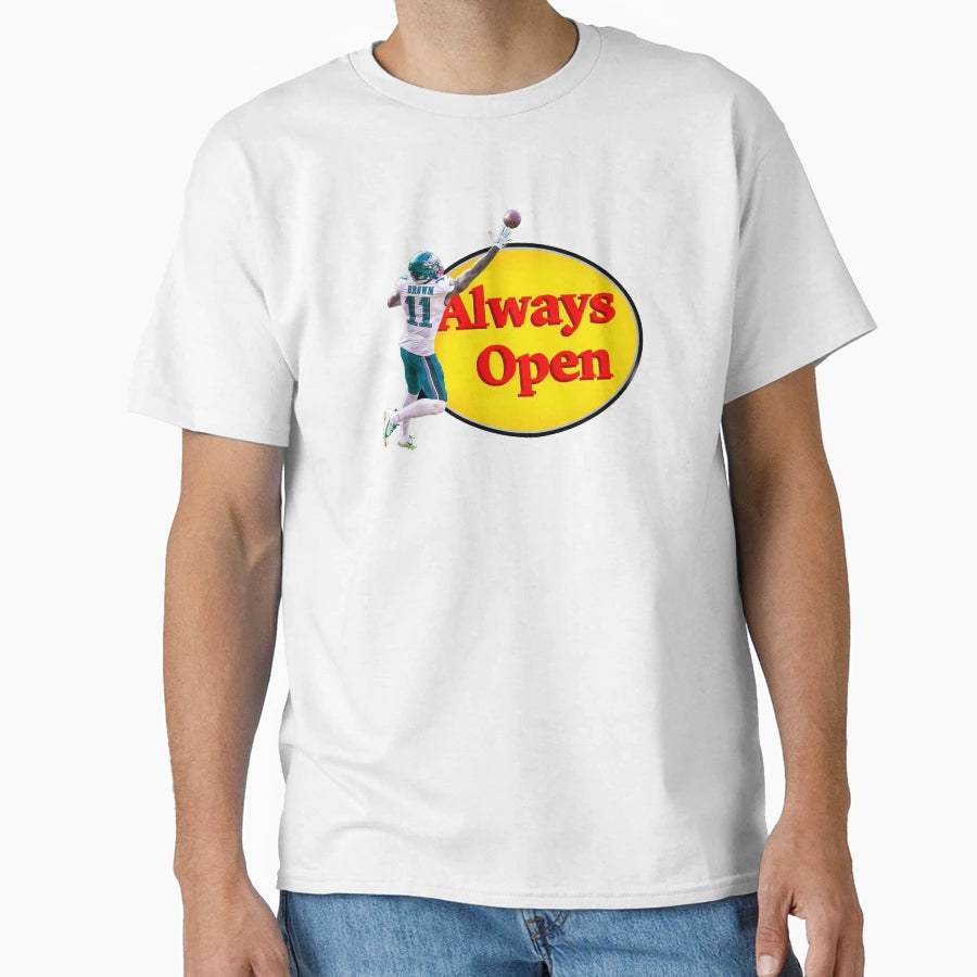 Aj Brown Always Open T-Shirt - Graphic Print Unisex - T-Shirt, Sweatshirt, Hoodie