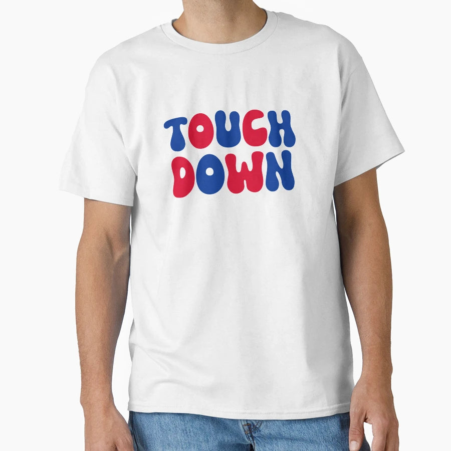 Touch Down Touchdown Red And Blue T-Shirt - Custom Art Print for Adults - T-Shirt, Sweatshirt, Hoodie