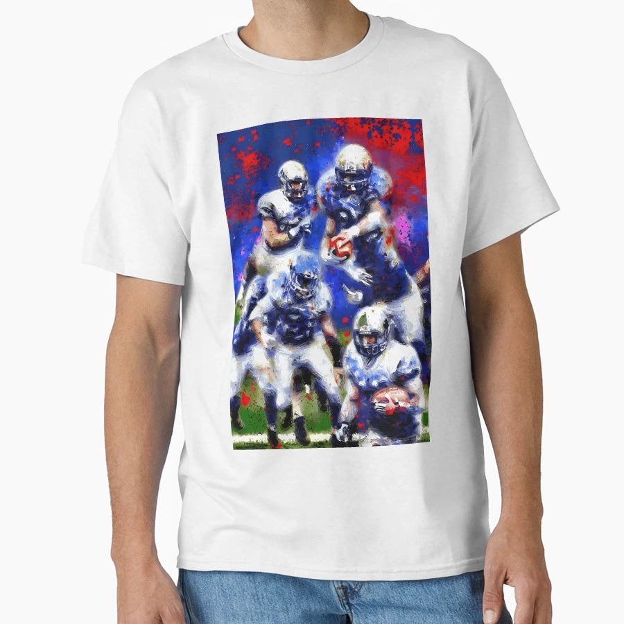 American Football Paint Splatter T-Shirt - Trendy Graphic for Adults - T-Shirt, Sweatshirt, Hoodie