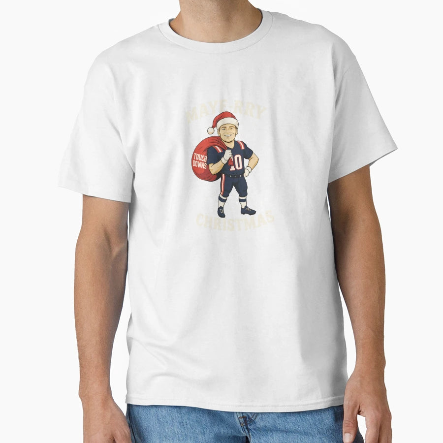 Drake Maye Rry Funny New England Holiday T-Shirt - Unique Graphic Unisex - T-Shirt, Sweatshirt, Hoodie
