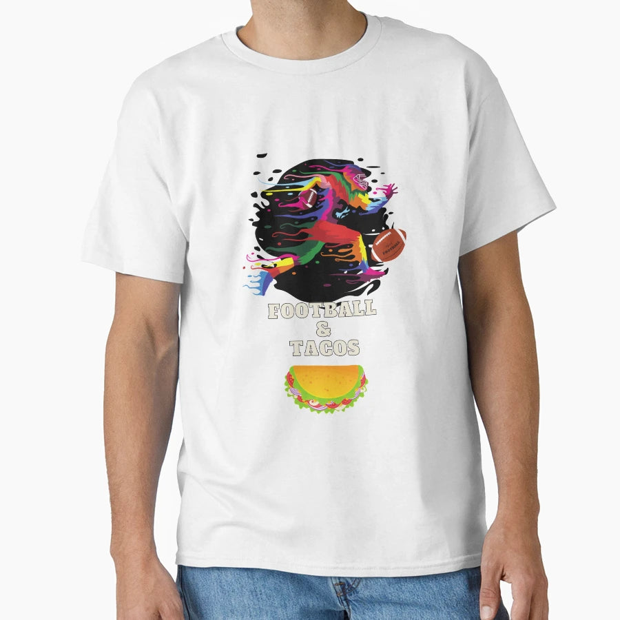 Football And Tacos T-Shirt - Novelty Apparel for Adults - T-Shirt, Sweatshirt, Hoodie