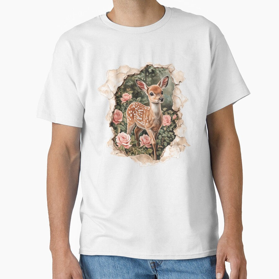 Vintage deer by Fran Fryberg - Adult & Kids T-Shirts, Sweatshirts & Hoodies apparel design preview 1